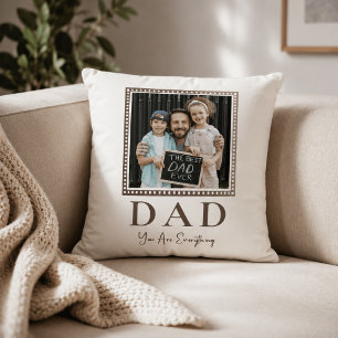 Moderne personalisierte Vater-Foto Kissen