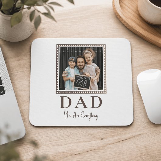 Moderne personalisierte Vater-Foto Mousepad