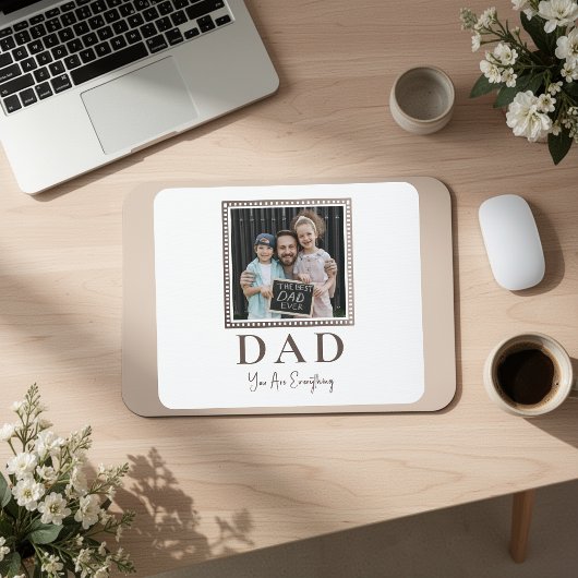 Moderne personalisierte Vater-Foto Mousepad