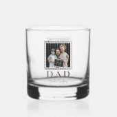 Moderne personalisierte Vater-Foto Whiskyglas (Vorderseite)