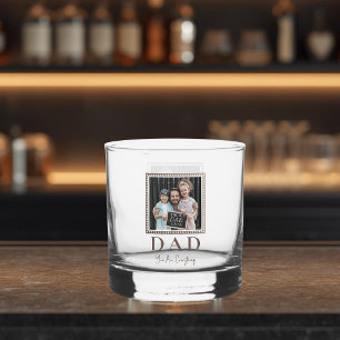 Moderne personalisierte Vater-Foto Whiskyglas