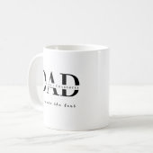 Moderne personalisierte VATER-Namen-Tasse Kaffeetasse (Vorderseite Links)