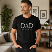 Moderne personalisierte VATER Schwarz T-Shirt