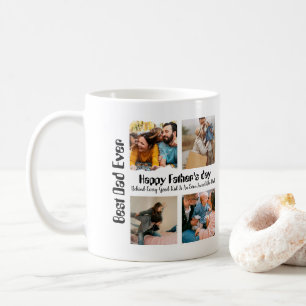 Moderne Personalisierte Väter Tag 4 Foto Collage Kaffeetasse