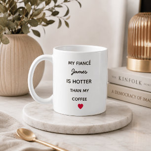 Moderne Personalisierte Verlobter Kaffeetasse