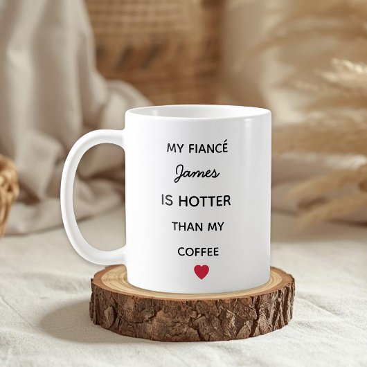 Moderne Personalisierte Verlobter Kaffeetasse