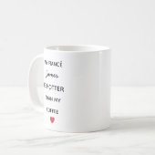 Moderne Personalisierte Verlobter Kaffeetasse (Vorderseite Links)