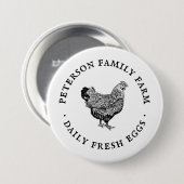 Moderne personalisierte Vintage-Eier Button (Vorne & Hinten)