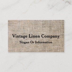 Moderne Personalisierte Vintage Leinen Kraft  Visitenkarte
