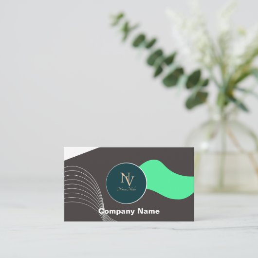 Moderne Personalisierte Visitenkarte (Stehend Vorderseite)