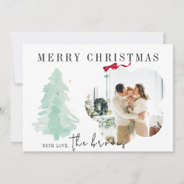 Moderne personalisierte Weihnachtsfoto-Karte Feiertagskarte