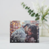 Moderne Personalisierte Weihnachtskarte Feiertagspostkarte (Stehend Vorderseite)