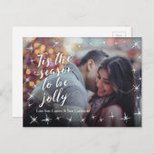 Moderne Personalisierte Weihnachtskarte Feiertagspostkarte (Vorne/Hinten)