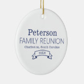 Moderne Personalisierte Wiedersehen Keramik Ornament (Rechts)