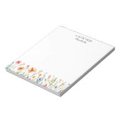 Moderne Personalisierte Wildblume Notizblock (Rotiert)