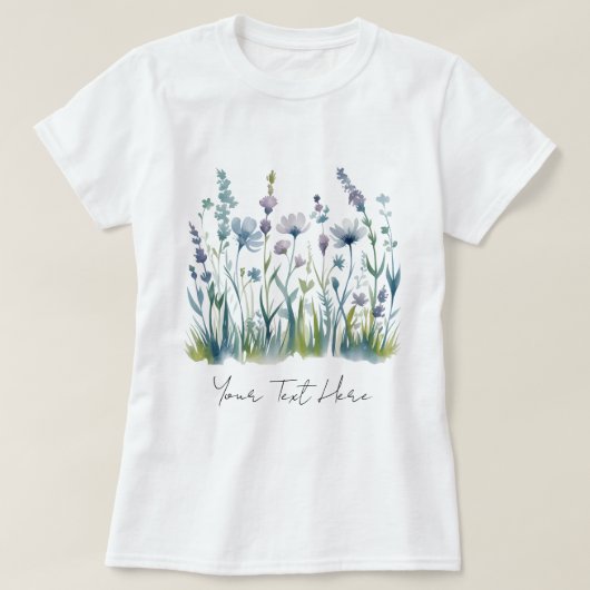 Moderne Personalisierte Wildblume T-Shirt (Design vorne)