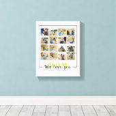 Moderne Personalisierte Wir Liebe Sie Mama FotoCol Leinwanddruck (Insitu (Holzboden))