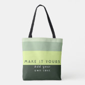 Moderne Personalisierte Zitatdrucke Tasche (Rückseite)