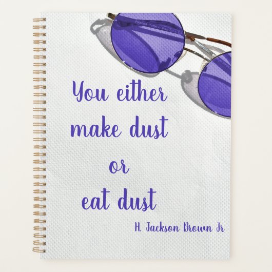 Moderne Personalisierte Zitate Sonnenbrille Planer (Vorderseite)