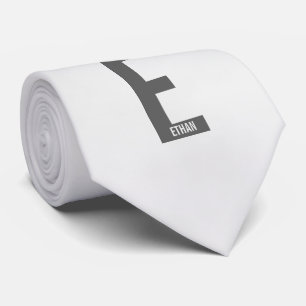 Moderne persönliche fettgedruckte Monogramm und Na Krawatte