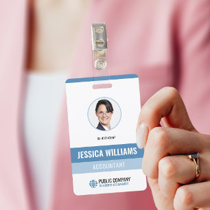 Moderne persönliche Foto-Mitarbeiter-ID Ausweis