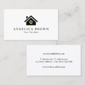 Moderne Pet Care Business Card Visitenkarte (Vorne/Hinten)