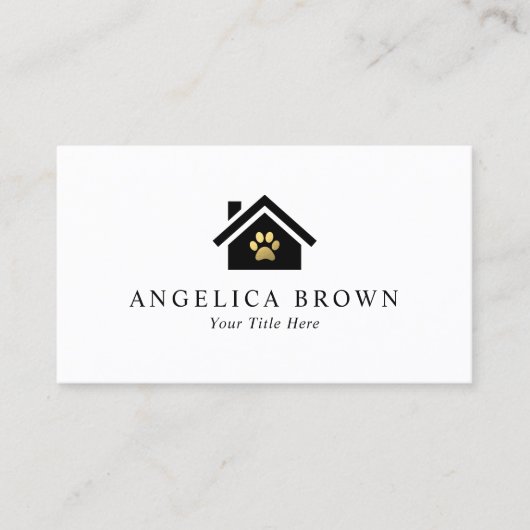 Moderne Pet Care Business Card Visitenkarte (Vorderseite)