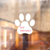 Moderne "Pet Friendly" Paw Print Fensteraufkleber (Blatt 2)
