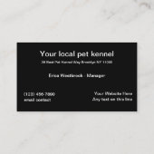 Moderne Pet-Kennel-Visitenkarten Visitenkarte (Rückseite)