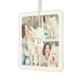 Moderne Pet Print Monogram Vier FotoCollage Autolufterfrischer (Links)