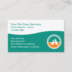 Moderne Pet Services Business Card Design Visitenkarte