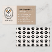 Moderne Pet Shop Visitenkarten Visitenkarte (Vorne/Hinten)