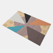 Moderne "Petals" des Mittelalters Kunstfarben Fußmatte (Schrägansicht)