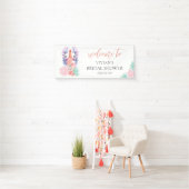 Moderne Petals & Prosecco Brautparty Willkommen Banner (Insitu)