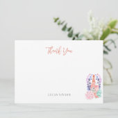 Moderne Petals & Prosecco Sukkuläres Brautparty Dankeskarte (Stehend Vorderseite)