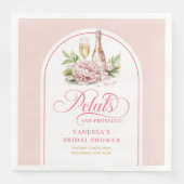 Moderne Petals und Prosecco Gold gebogene Serviett Serviette (Vorderseite)