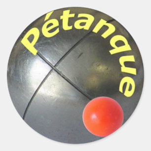 Moderne Petanque Designkugel Runder Aufkleber