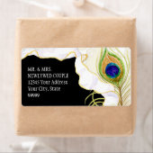 Moderne Pfauenfeathers Imitate Ribbon Damask Swirl (Insitu)