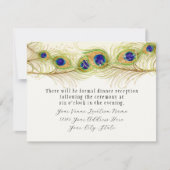 Moderne Pfauenfedern Monogramm Mit Monogramm Einladung (Vorderseite)