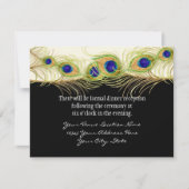 Moderne Pfauenfedern Monogramm Mit Monogramm Einladung (Vorderseite)