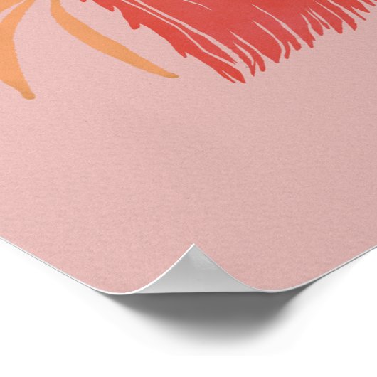 Moderne Pfauenmauer Kunst Poster (Ecke)