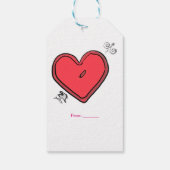 Moderne Pfeil- und Herzvalentinen Chic Gastgeschen Geschenkanhänger (Rückseite)