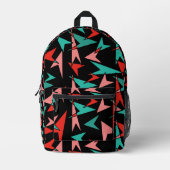 Moderne Pfeile Aqua Orange Black Bedruckter Rucksack (Vorderseite)