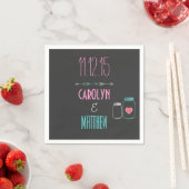 Moderne Pfeile | Masonjar Gray Wedding Napkins Serviette (Beispiel)