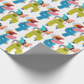 Moderne Pferd-Collage-Charakter-Kunst (Halbglanz)  Geschenkpapier (Ecke)