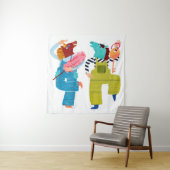 Moderne Pferd-Collage-Charakterkunst (Halbglanz) Wandteppich (Beispiel)