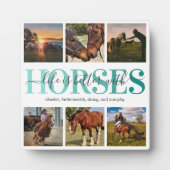 Moderne Pferdefoto-Collage Fotoplatte (Vorderseite)