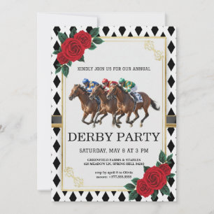 Moderne Pferderennen Derby-Party-Einladung 2026 Einladung