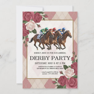 Moderne Pferderennen-Derby-Party-Einladung 2026 Einladung