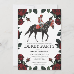 Moderne Pferderennen-Derby-Party-Einladungskunst Einladung
